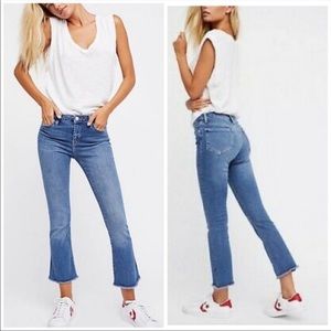 Free People Frayed Hem Cropped Bootcut Size 24